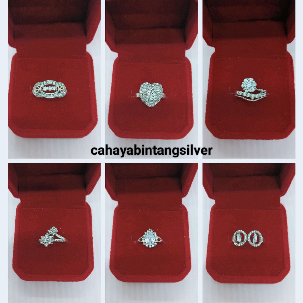 CINCIN PERAK 925, CINCIN WANITA FASHION, PERAK ASLI 925