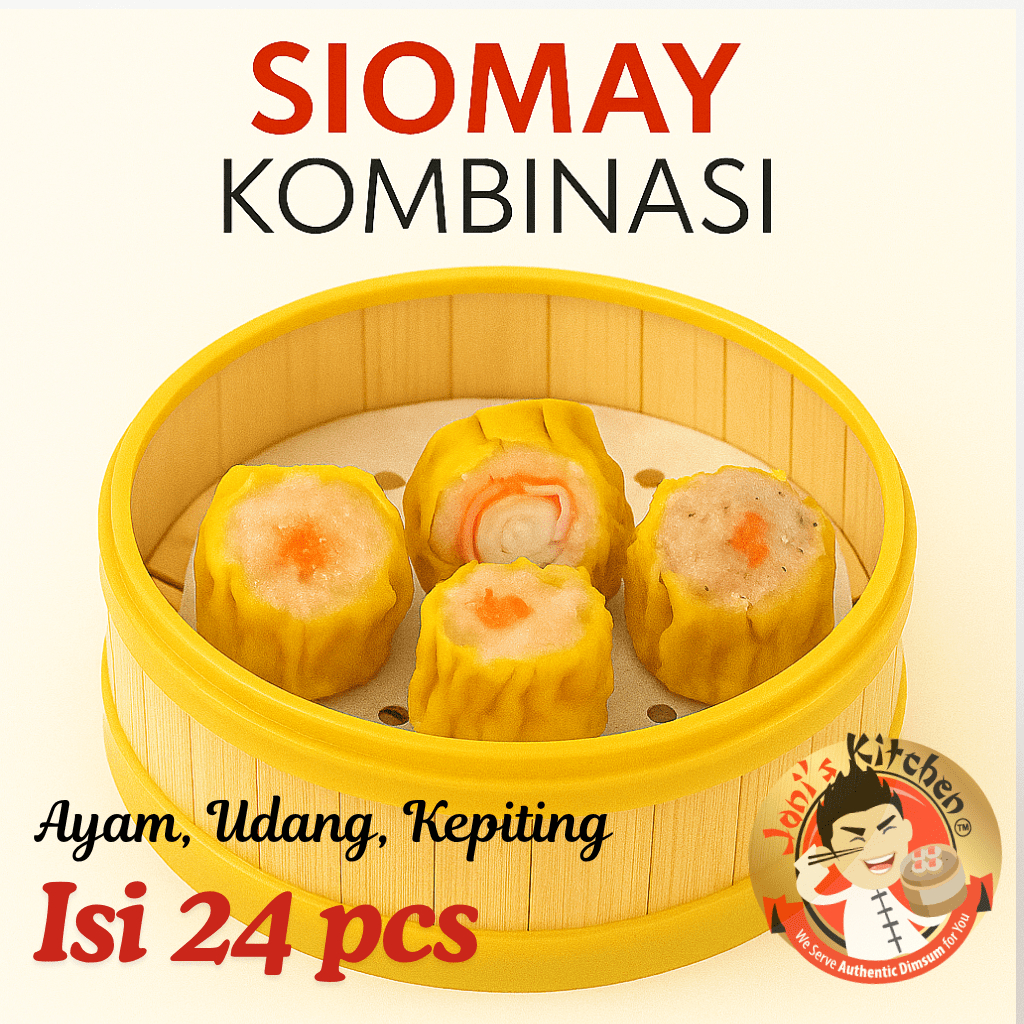 

DIMSUM SIOMAY KOMBINASI ISI 24Pcs (Ayam,Udang,Kepiting)