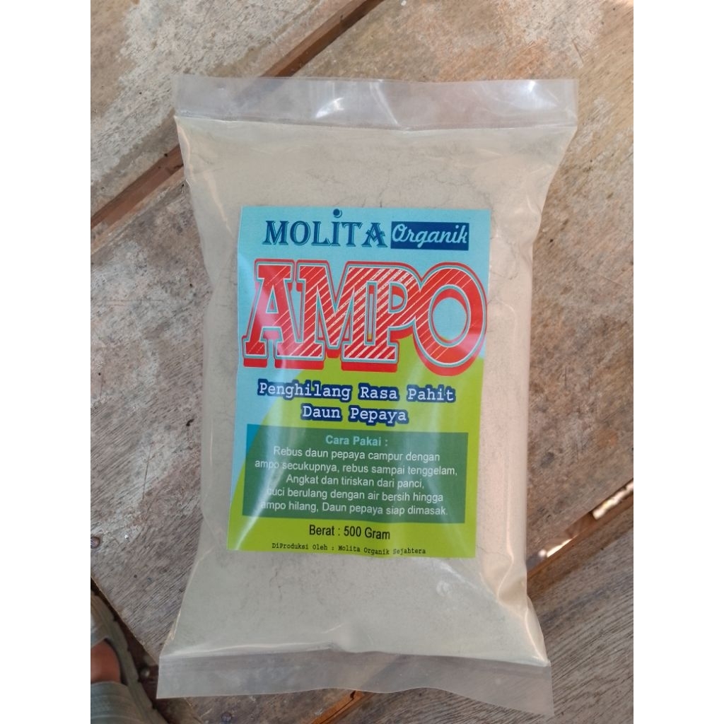 

½ tepung ampo penghilang rasa pahit daun pepaya