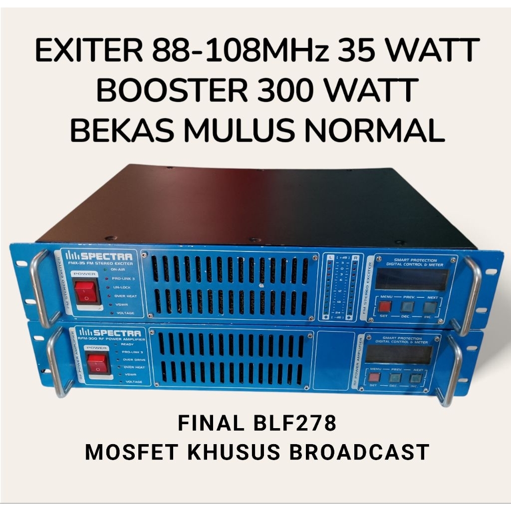 EXCITER 35 WATT DAN BOOSTER PEMANCAR FM STEREO 300 WATT 88-108MHZ