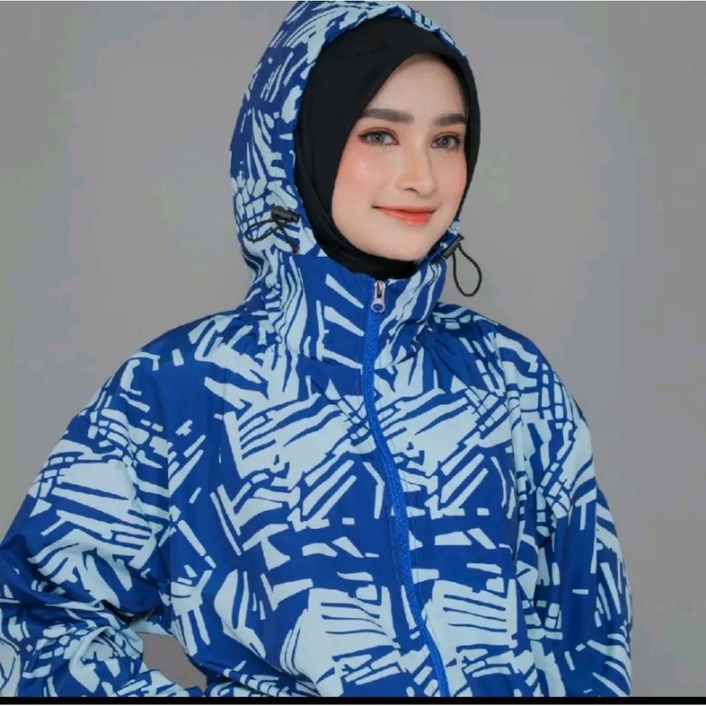 jaket wanita olahraga motif/jaket running/jaket sepeda
