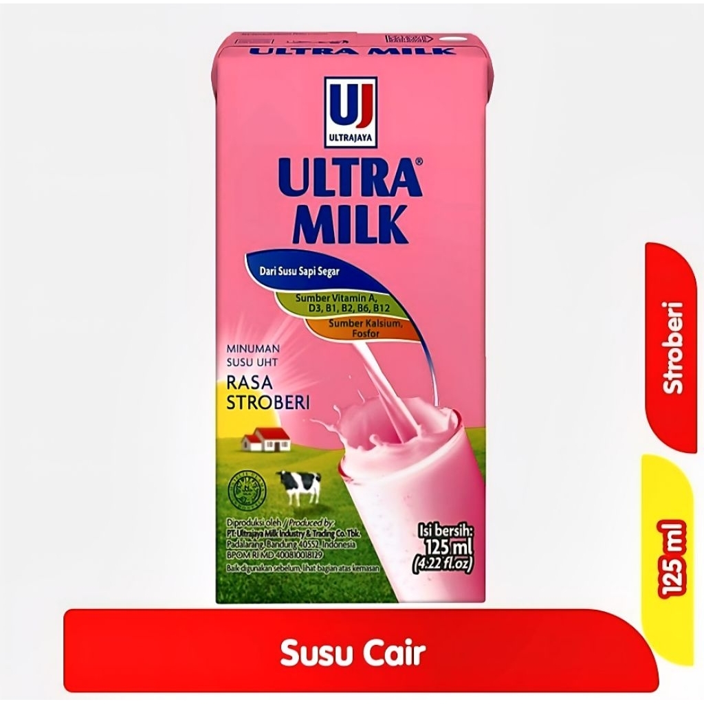 

ULTRA MILK SUSU UHT STROBERI KOTAK 125ml