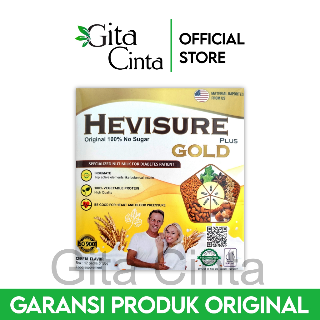 

Hevisure Gold Milk Susu Diabetes Kencing Manis Original Asli
