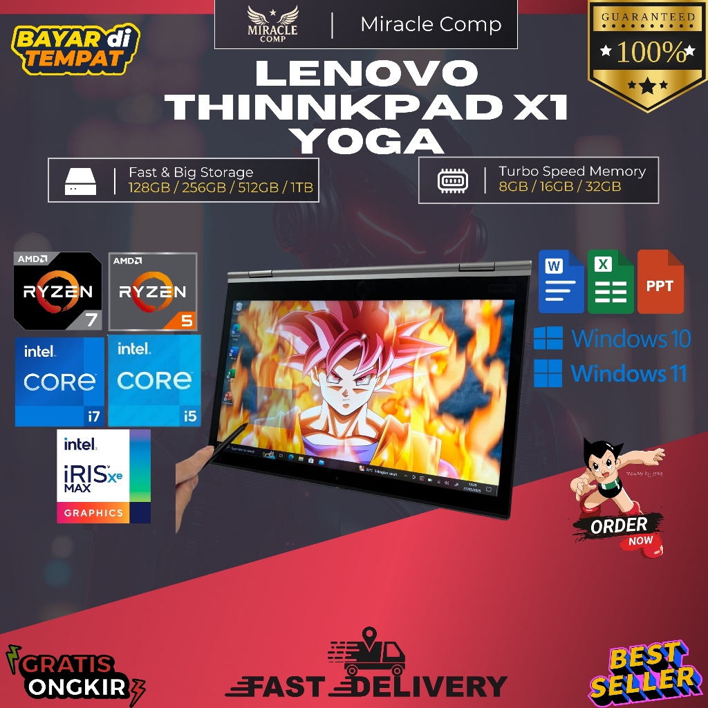 Lenovo Thinkpad X1 Yoga G3 / X1 Yoga G2 / X1 Yoga G1 Intel I7 I5 16GB 512GB