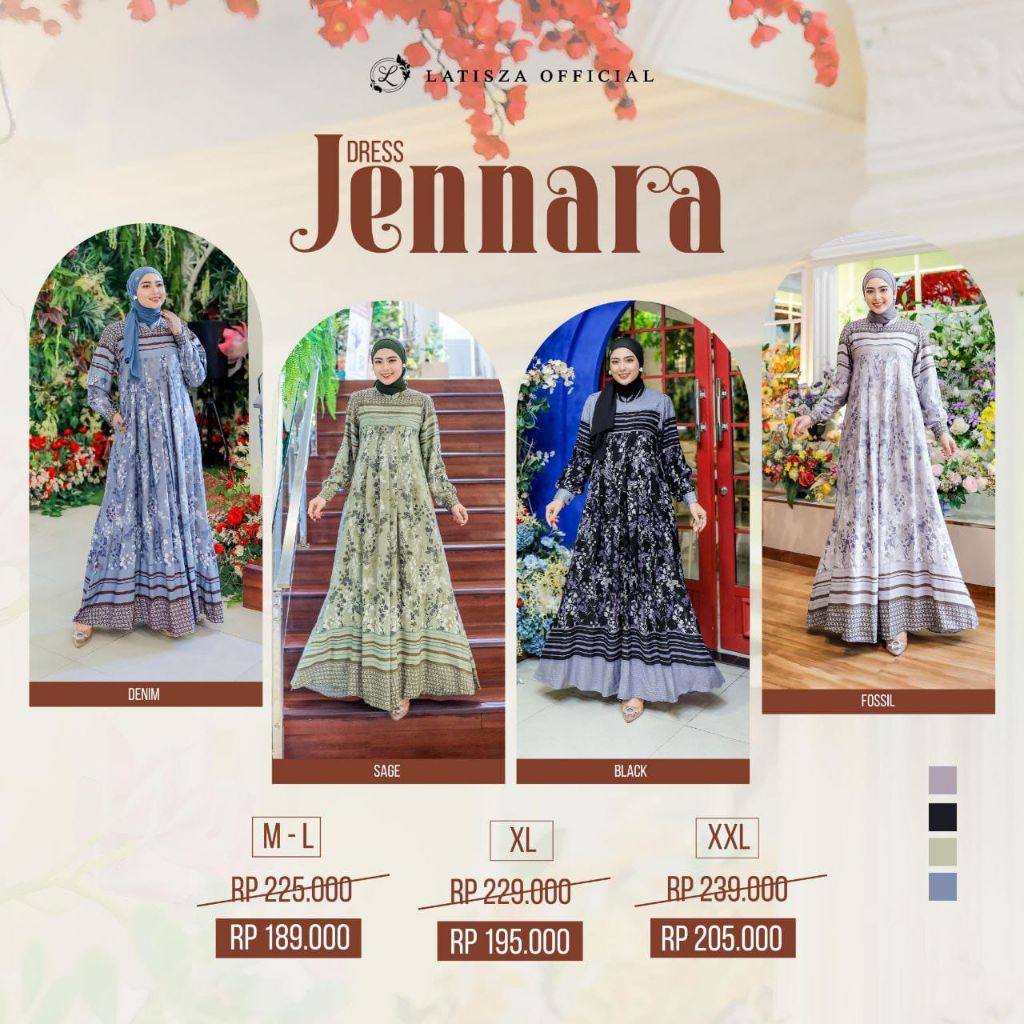 Jennara Dress By Latisza / gamis premium murah / best seller