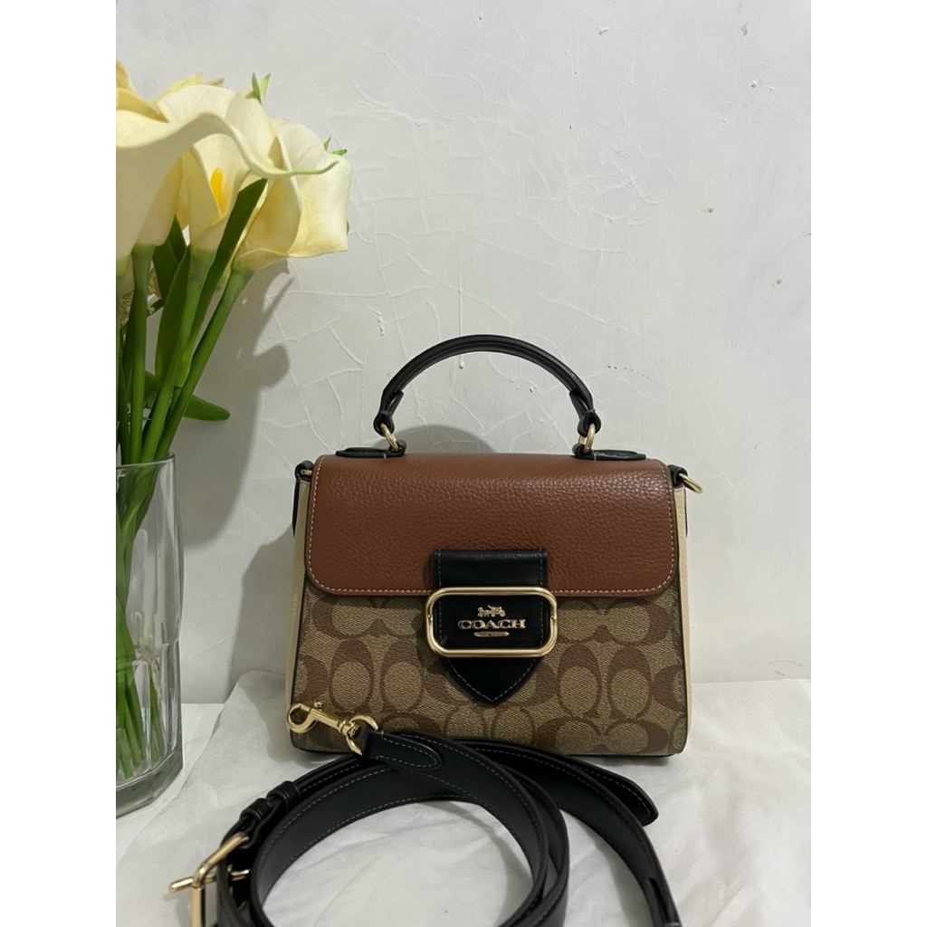 Authentic Coach Morgan Top Handle Satchel Crossbody Bag