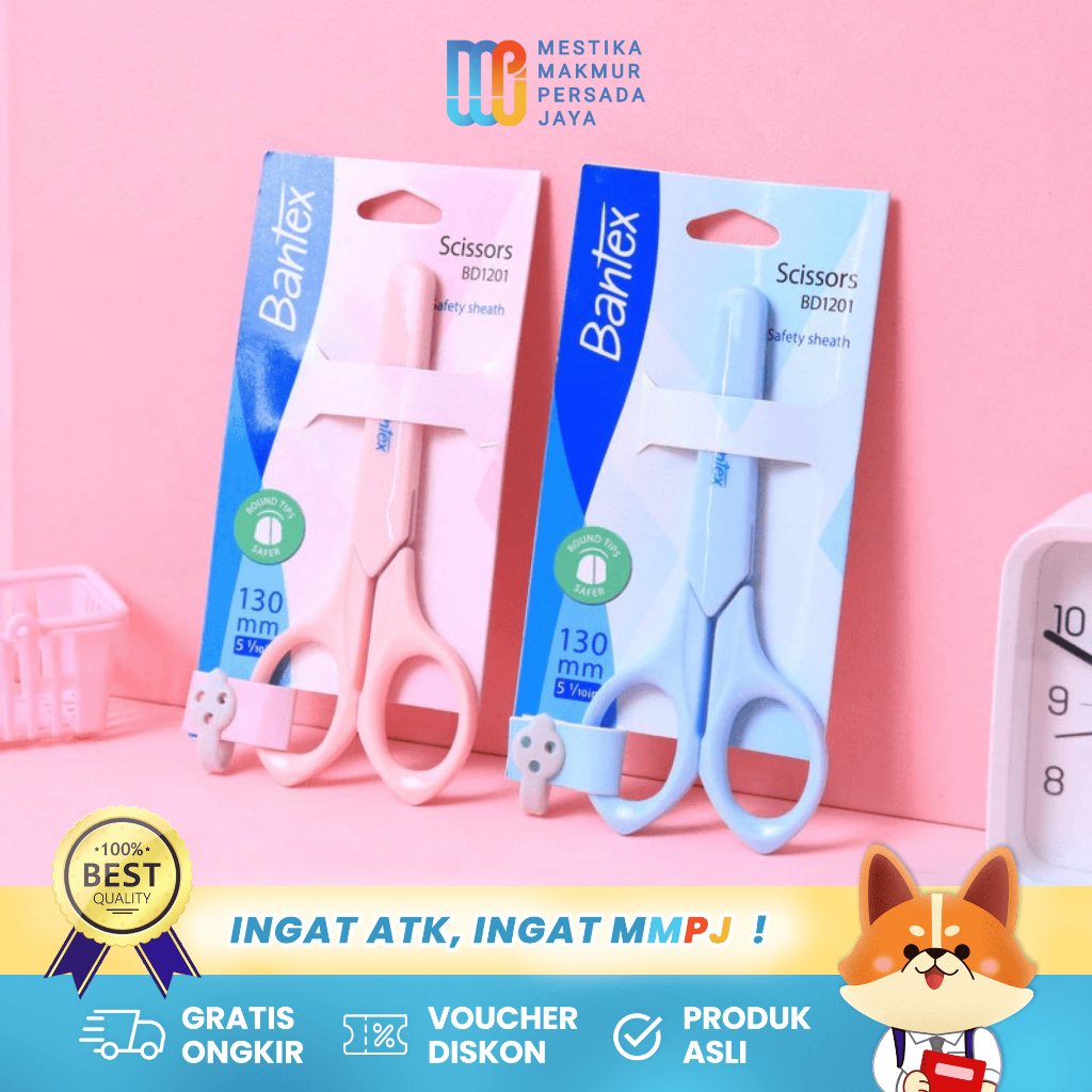 

Bantex Gunting Anak Sekolah 127 mm Dilengkapi Pelindung BD1201
