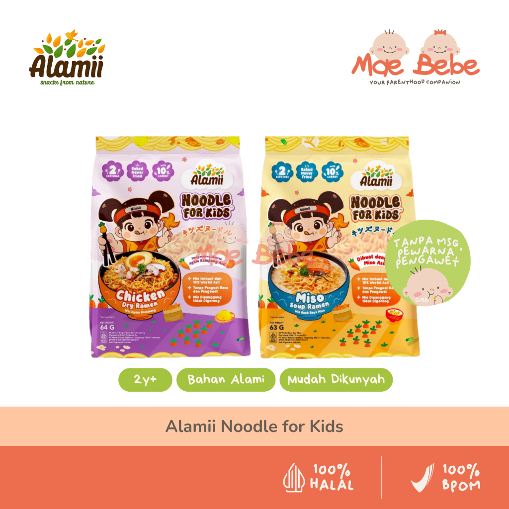 

Alamii Noodle for Kids Mie Sehat Bernutrisi MPASI Anak Bebas MSG dan Pengawet