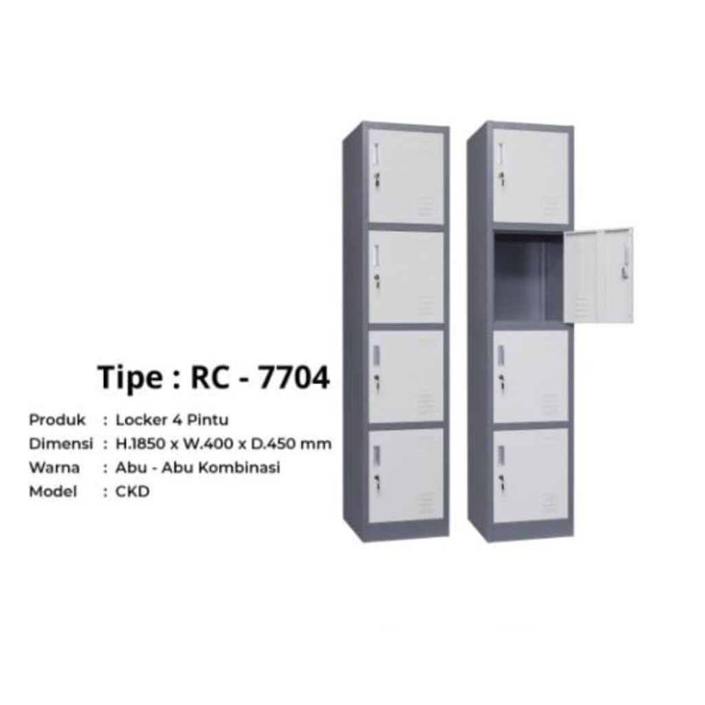 Single Locker 4 Pintu || RC - 7704 || RACE ||