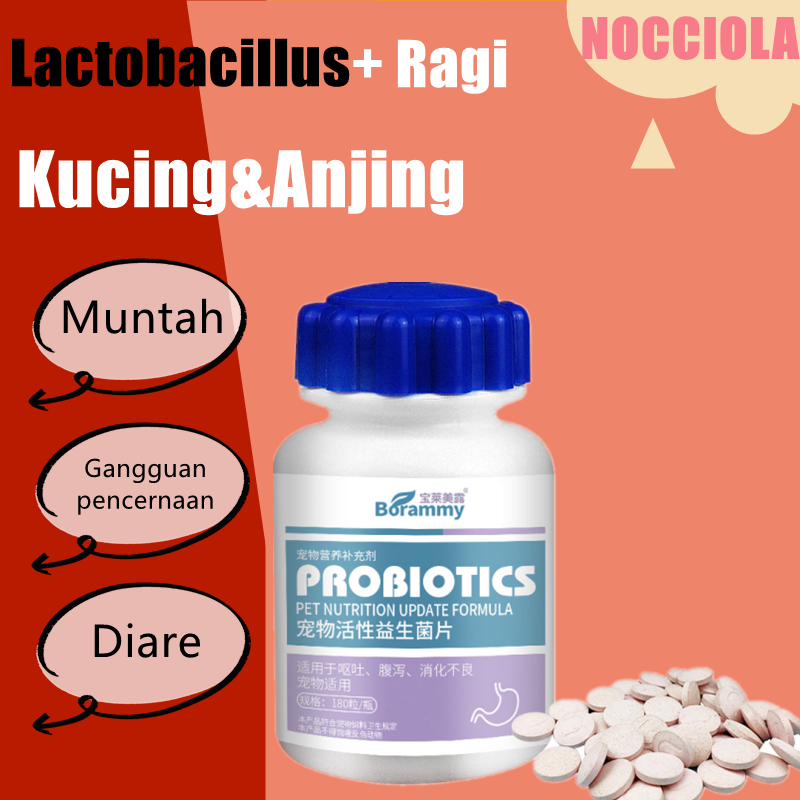 Vitamin Kucing/probiotik kucing/ Probiotic Tablet / Vitamin Kucing MASALAH PENCERNAAN untuk Diare, M