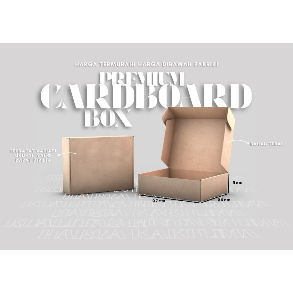 

Kardus Box Packing 27cm x 20cm x 5cm