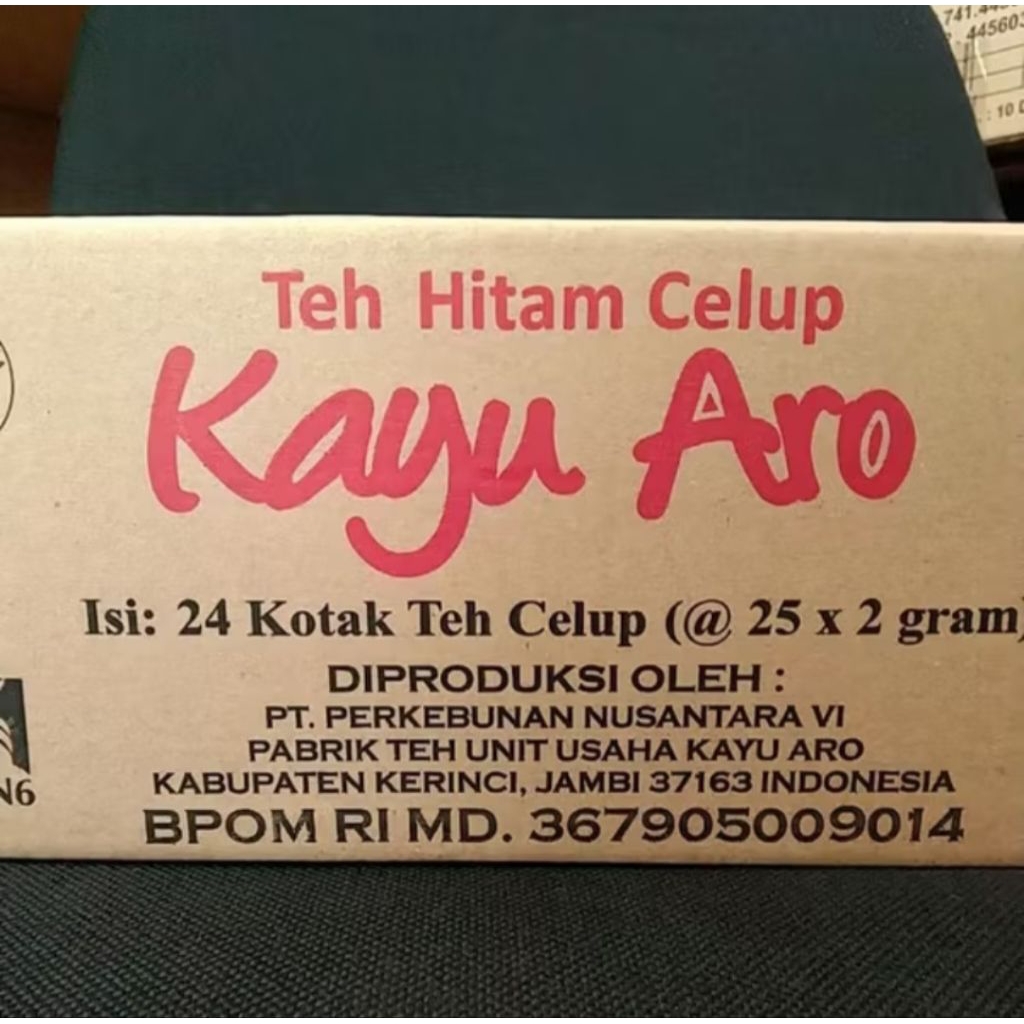 

Teh Hitam celup Kayu Aro 1 Dus Isi 24 Kotak / 25 Celup x 2gram