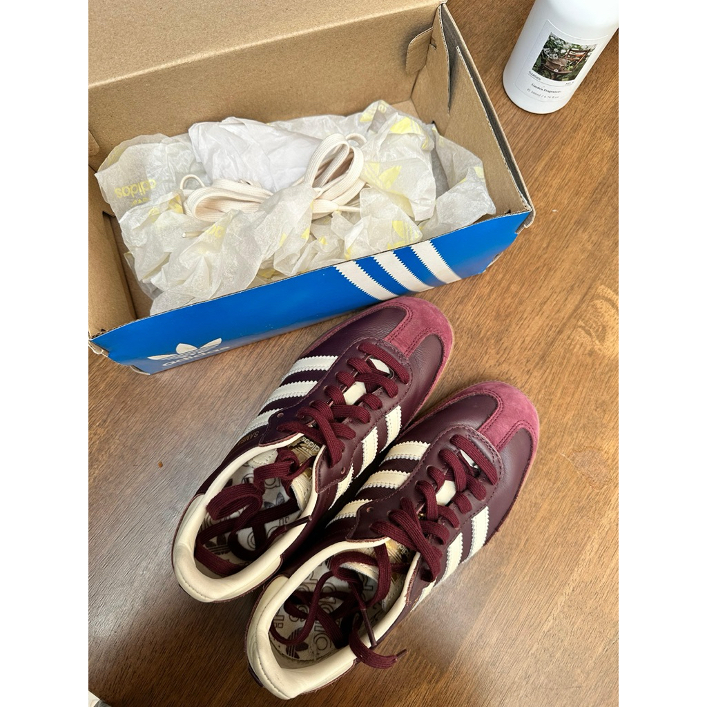 ADIDAS SAMBA MAROON ORIGINAL (incude box + tali sepatu)