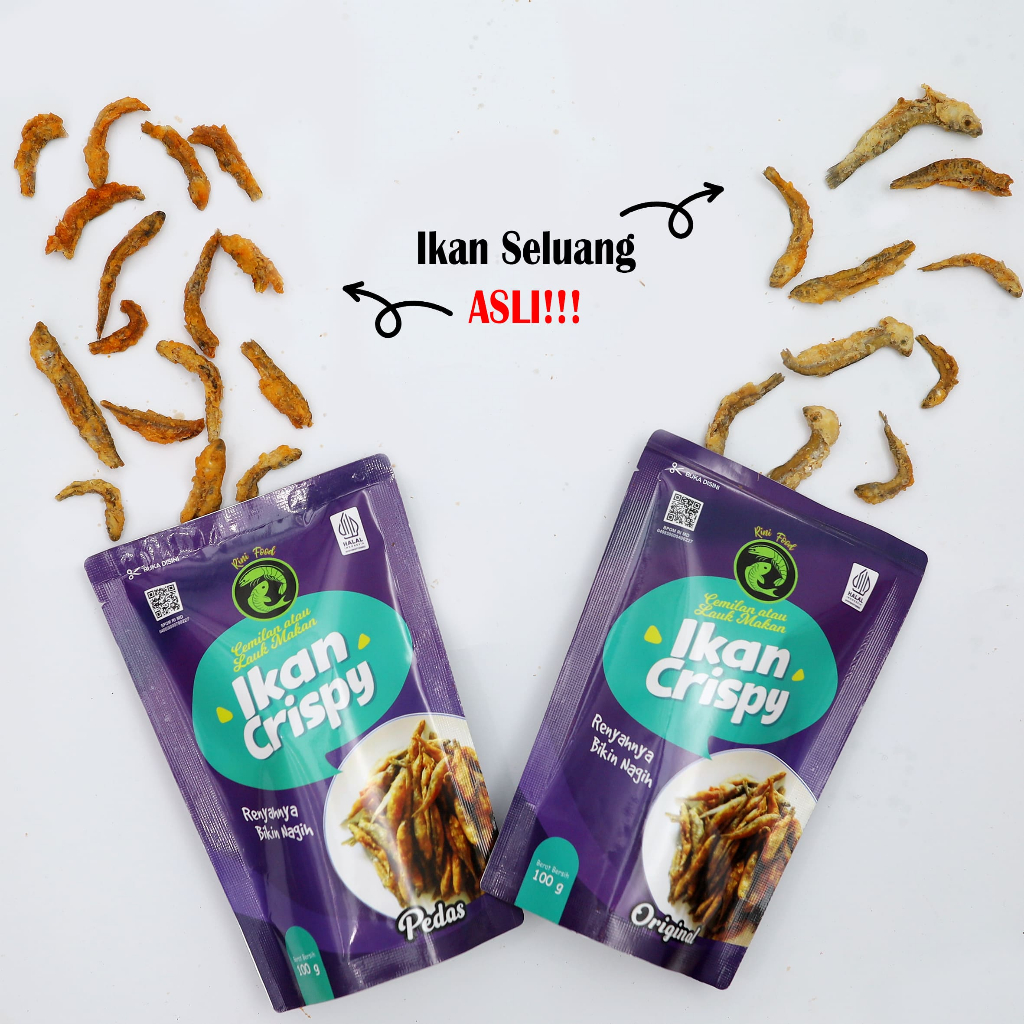 

2 Paket Ikan Crispy Rasa Pedas dan Original