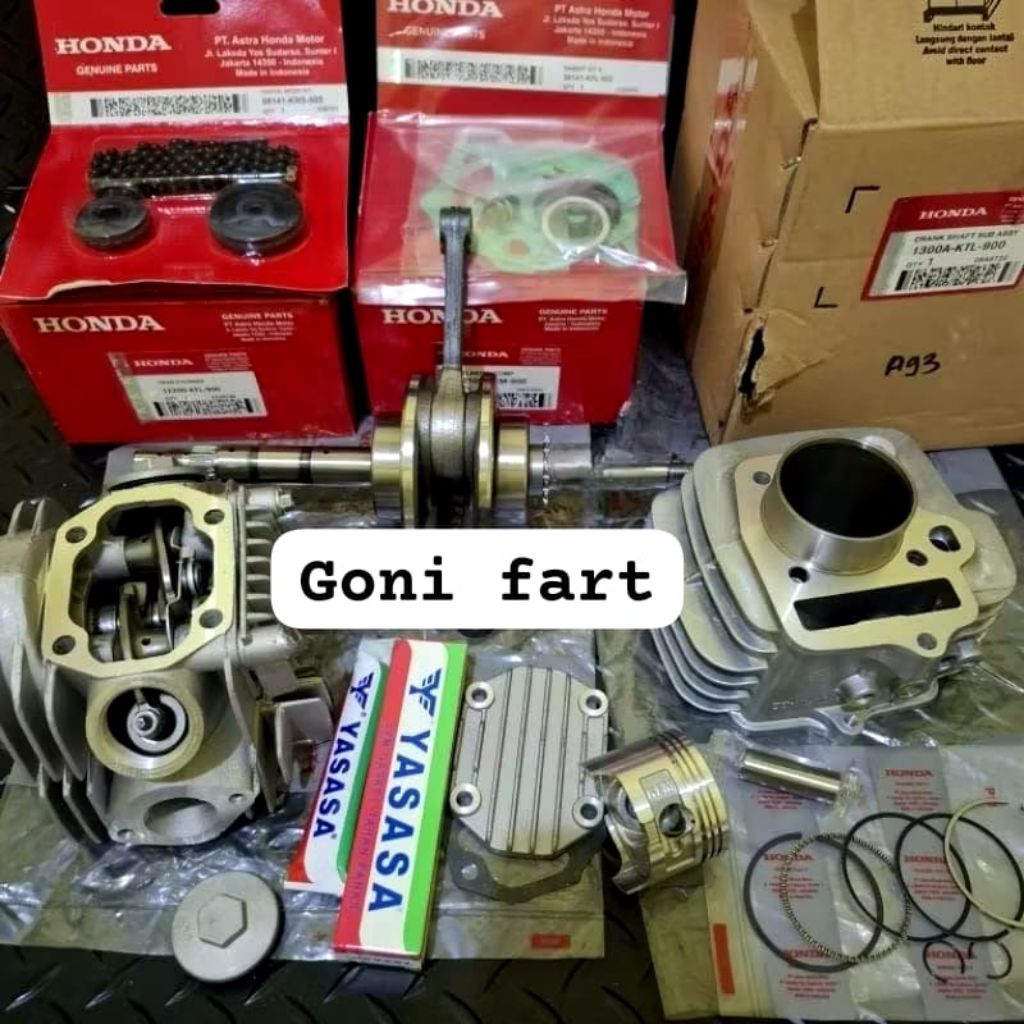 paketan blok seher Supra fit new lama blok hed crankshaft sub assy komplit Supra fit legenda ori