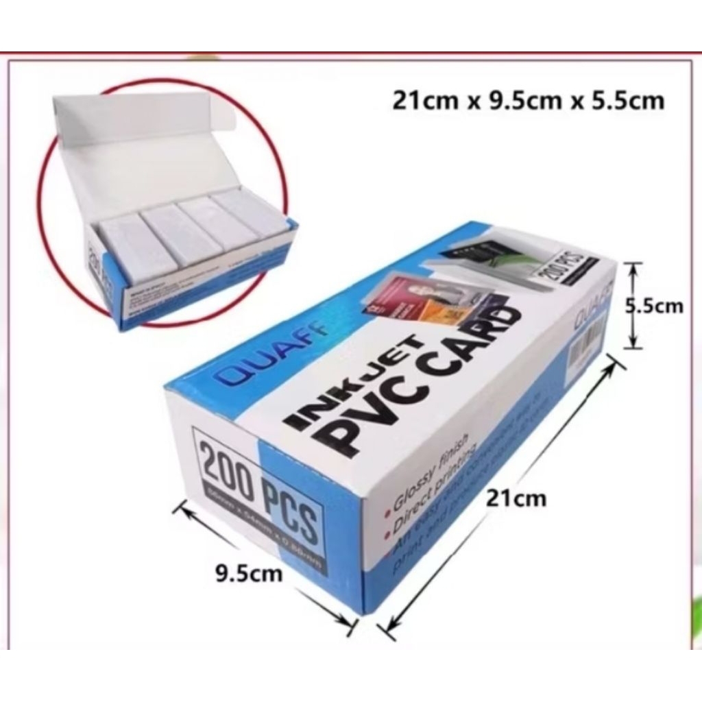 

Kartu printable inkjet Id card (PVC ID CARD) bisa inkjet 200pcs/box