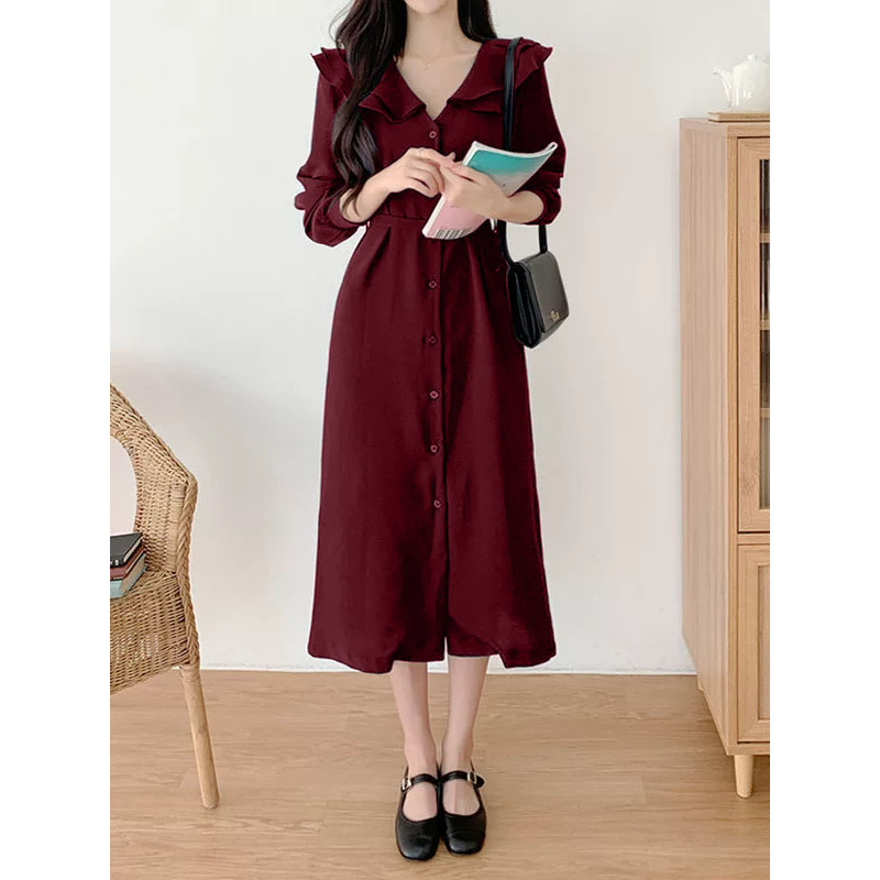 Dreas Cewek Dewasa Gereja Brokat Gaun Natal Terbaru 2025 Pakaian Christmas Cewek 2026 Bj Natal Deres