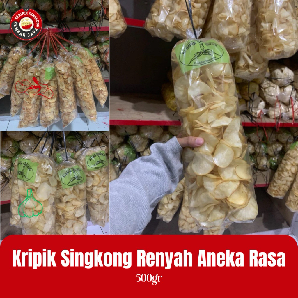 

Kripik Singkong Renyah Aneka Rasa 500gr | Cemilan Gurih Pedas Nagih | Snack Singkong Rumahan | Keripik Kriuk Tanpa Pengawet