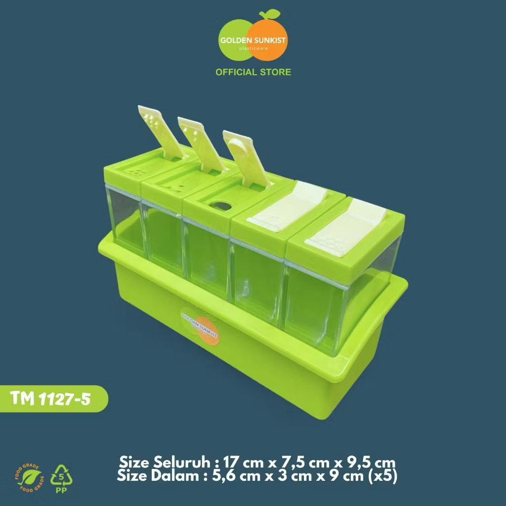 

Masuk Tempat merica 5pcs 1127 / Golden Sunkist Kertas Plastik TM 1127-5