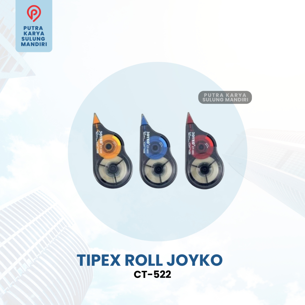 

Joyko CT-522 Tipe X Cepat dan Bersih Long Tape 12 mm x 5mm