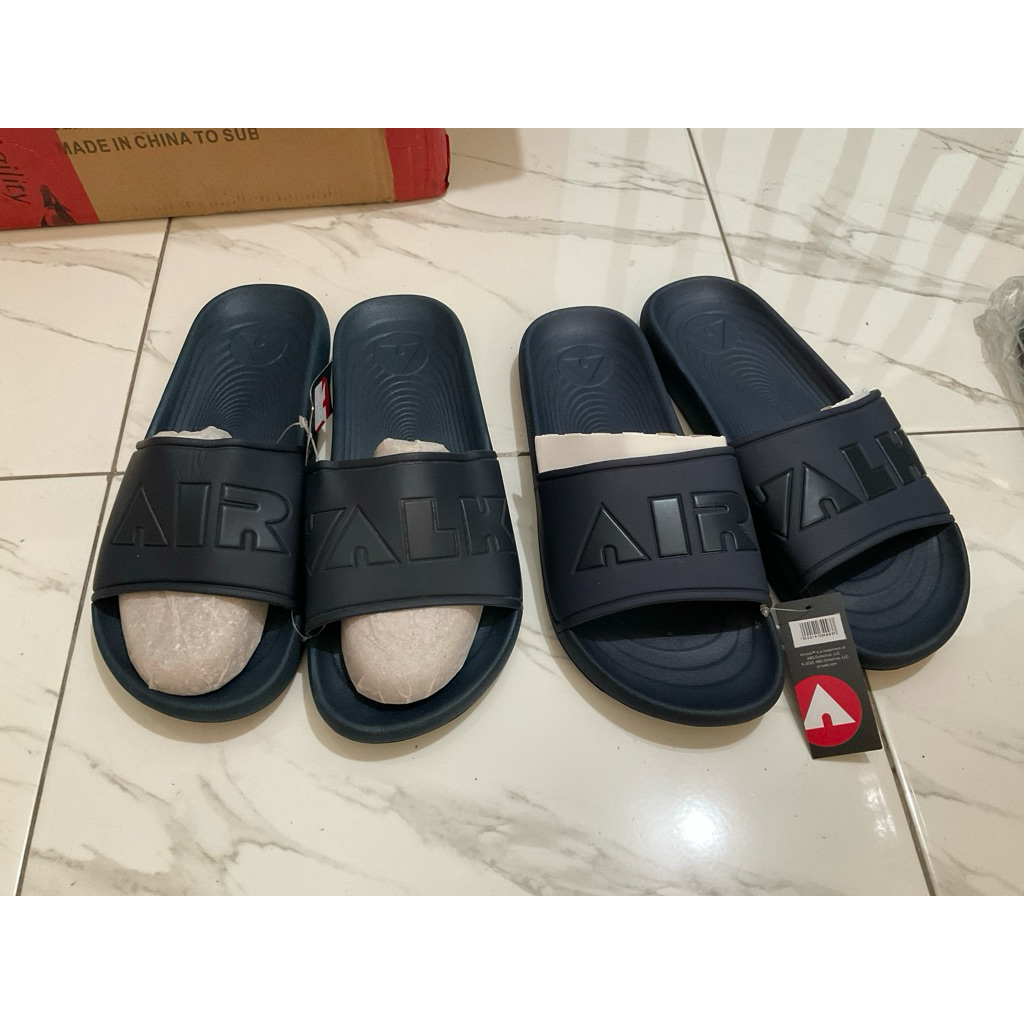 Ori Sale 30% Sandal selop Airwalk MACON Navy Hitam