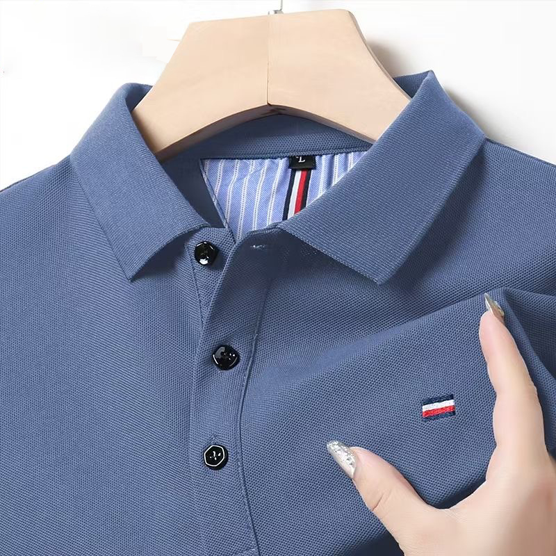 Polo Shirt Pria Kaos Polos Kaos Kerah Pria polo shirt pria original Kemeja Katun hitam Putih