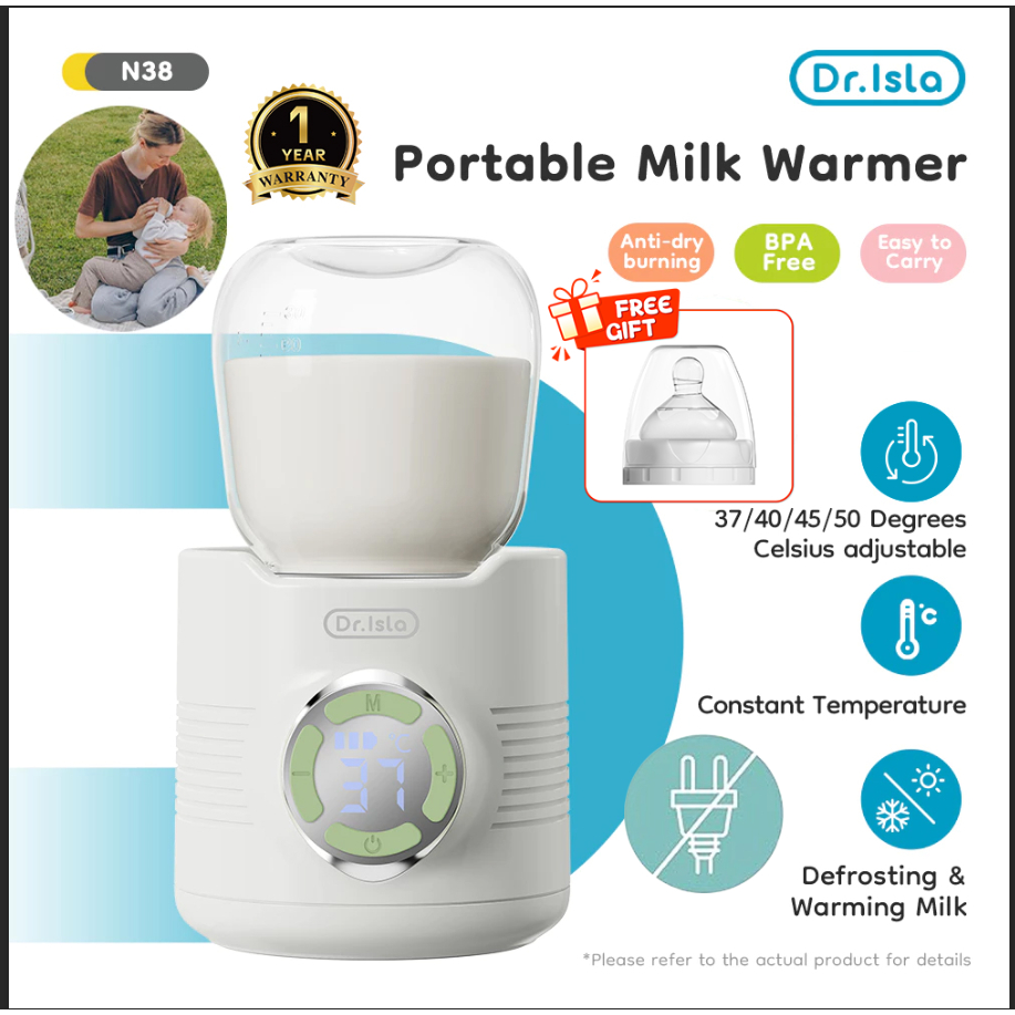 Dr.isla Bottle Warmer Portable Pemanasan Cepat Penghangat Botol Susu Bayi Elektrik  Pemanas Asi N38