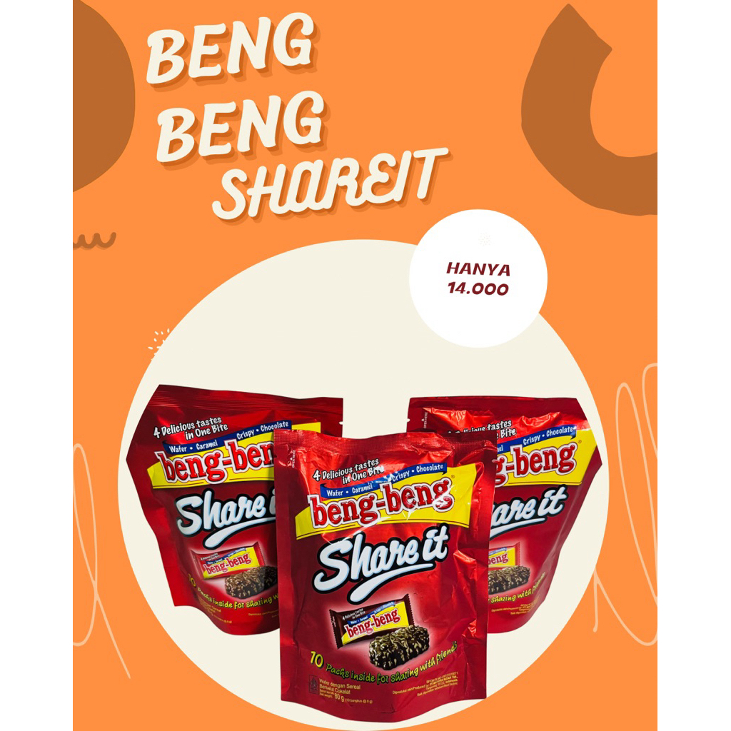 

BENG BENG SHARE IT SHAREIT COKLAT ISI 10 PCS