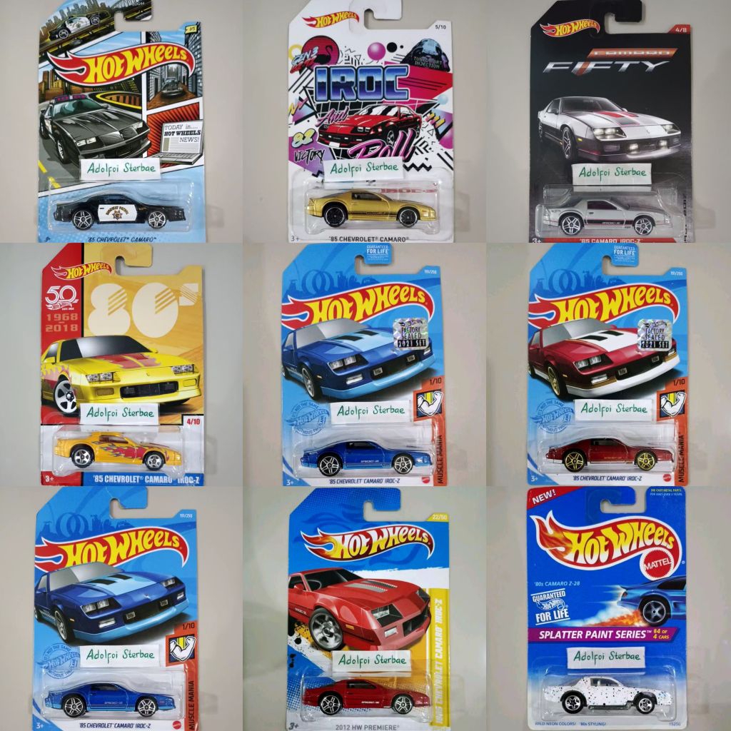 hotwheels hot wheels '85 1985 chevrolet 80's camaro z-28 iroc-z edisi 80s iroc and roll hw police hi