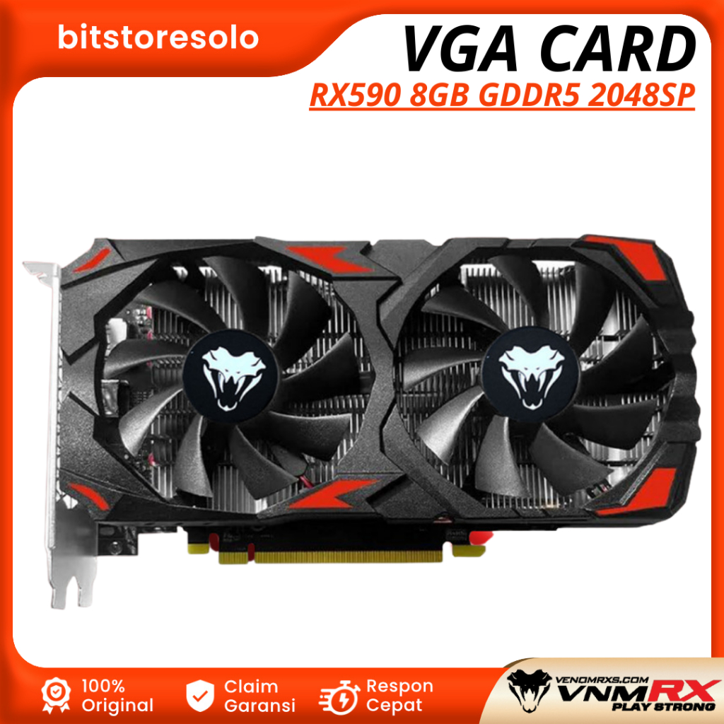 VGA VenomRX RX590 8GB GDDR5 256-bit 2048SP VGA RX590 Garansi Resmi