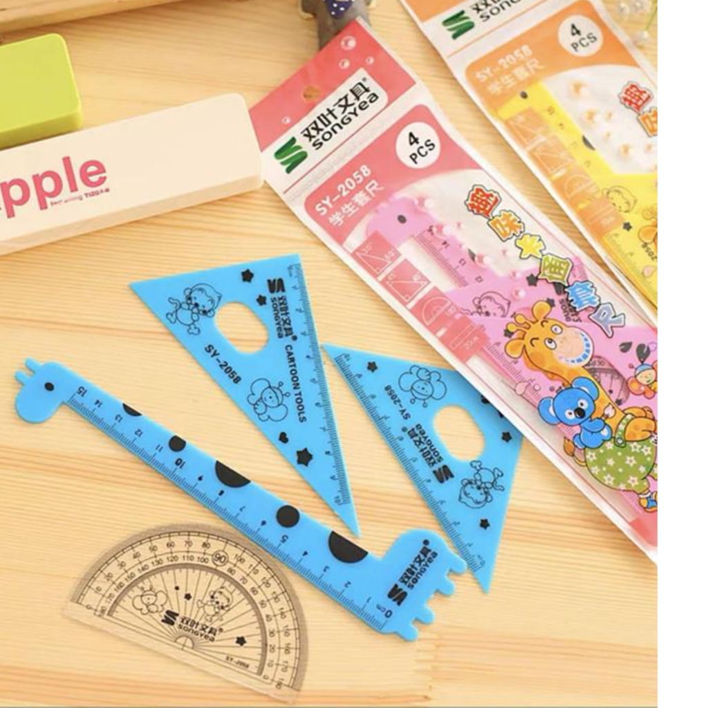 

SET PENGGARIS PLASTIK ANAK KARAKTER 4 IN 1 (ANIMAL 007)