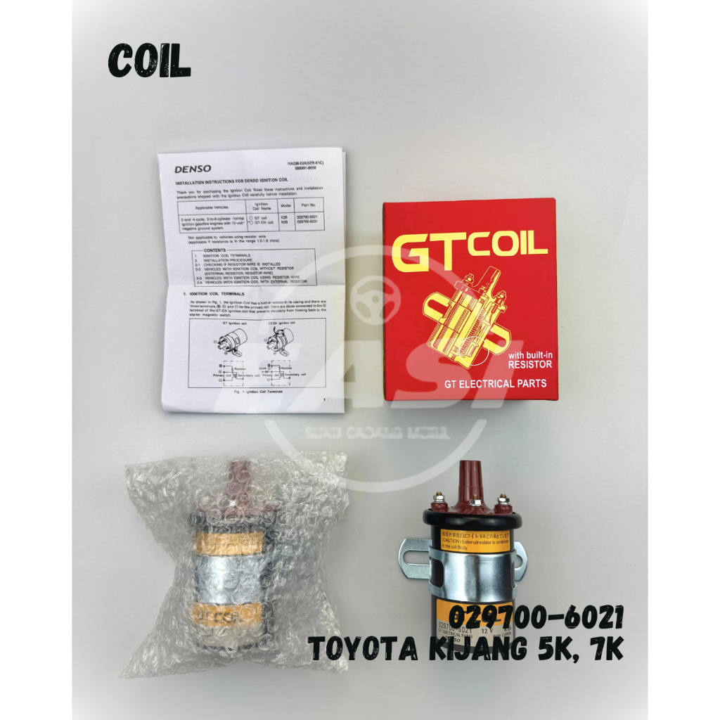 Koil COIL Botol GT Denso Pendek 12V Kaki 3 Universal Kijang 4K 5K 7K Original Japan 029700-6021