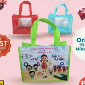 

Tas Souvenir Haji umroh Maulid Kemerdekaan 17 Agustus Custom Belakang Mika tebal