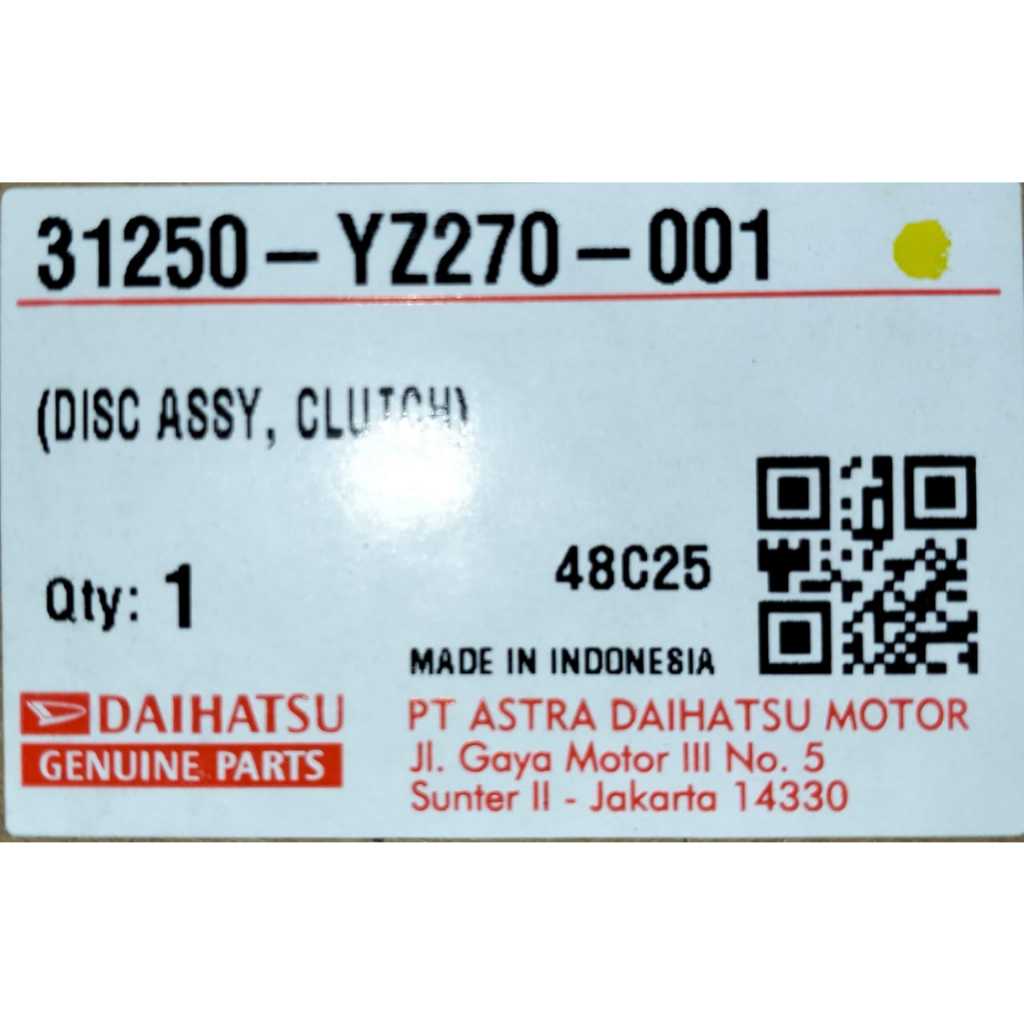 KAMPAS KOPLING DAIHATSU SIGRA / 31250-YZ270-001