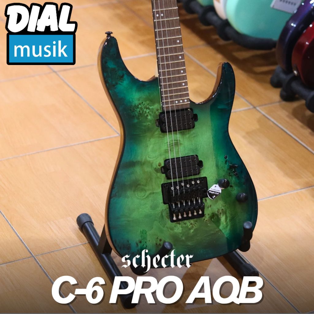 Schecter C-6 FR PRO Electric Guitar in Aqua Burst - Gitar Elektrik Schecter C6 FR PRO AQB Original /