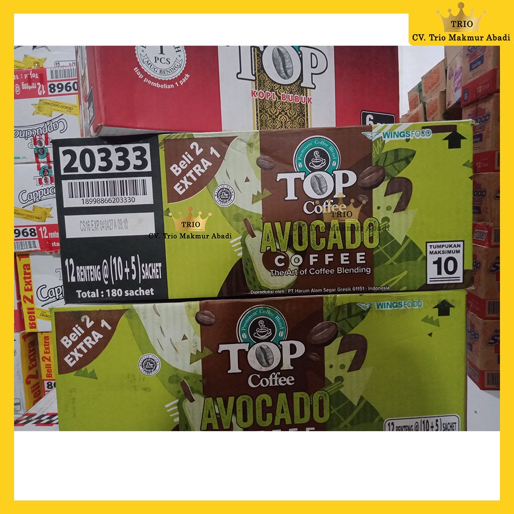 

Top Kopi Avocado 1 Dus Isi 12 Renteng