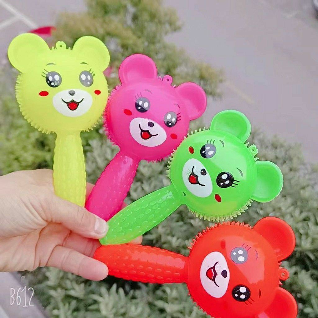 Mainan Stick Bayi Karet Lampu Bunyi Suara Baby Toys Kerincingan Boneka Mainan Anak Silikon.Stick Bay