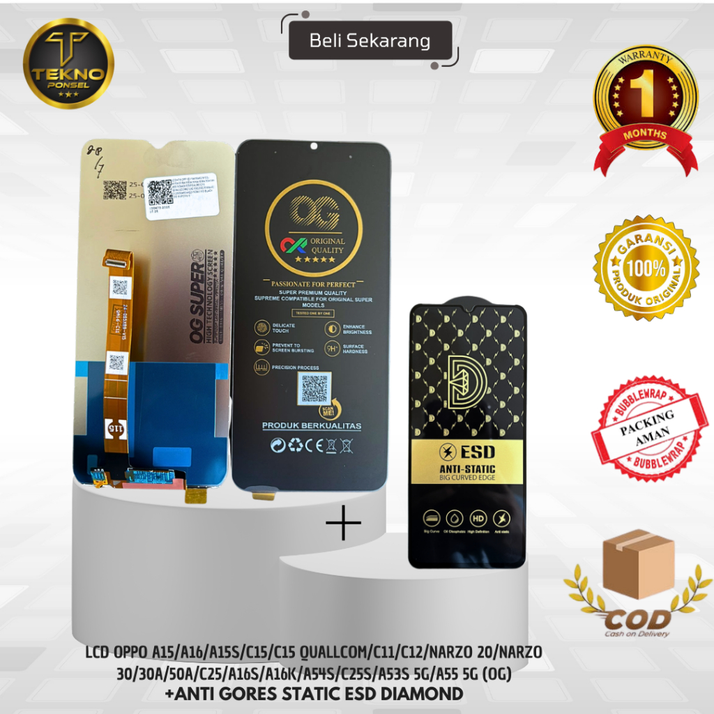 LCD UNIVERSAL OPPO A15/A16/A15S/C15/C15 QUALLCOM/C11/C12/NARZO 20/NARZO 30/30A/50A/C25/A16S/A16K/A54