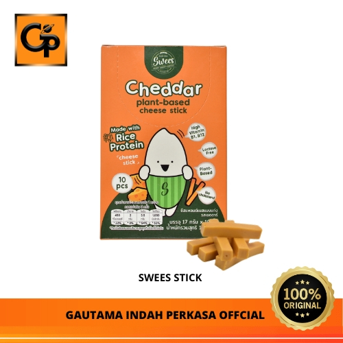 KEJU VEGAN SWEES CHEESE VEGAN CHEDDAR STICK 17 G ISI 10 STICK