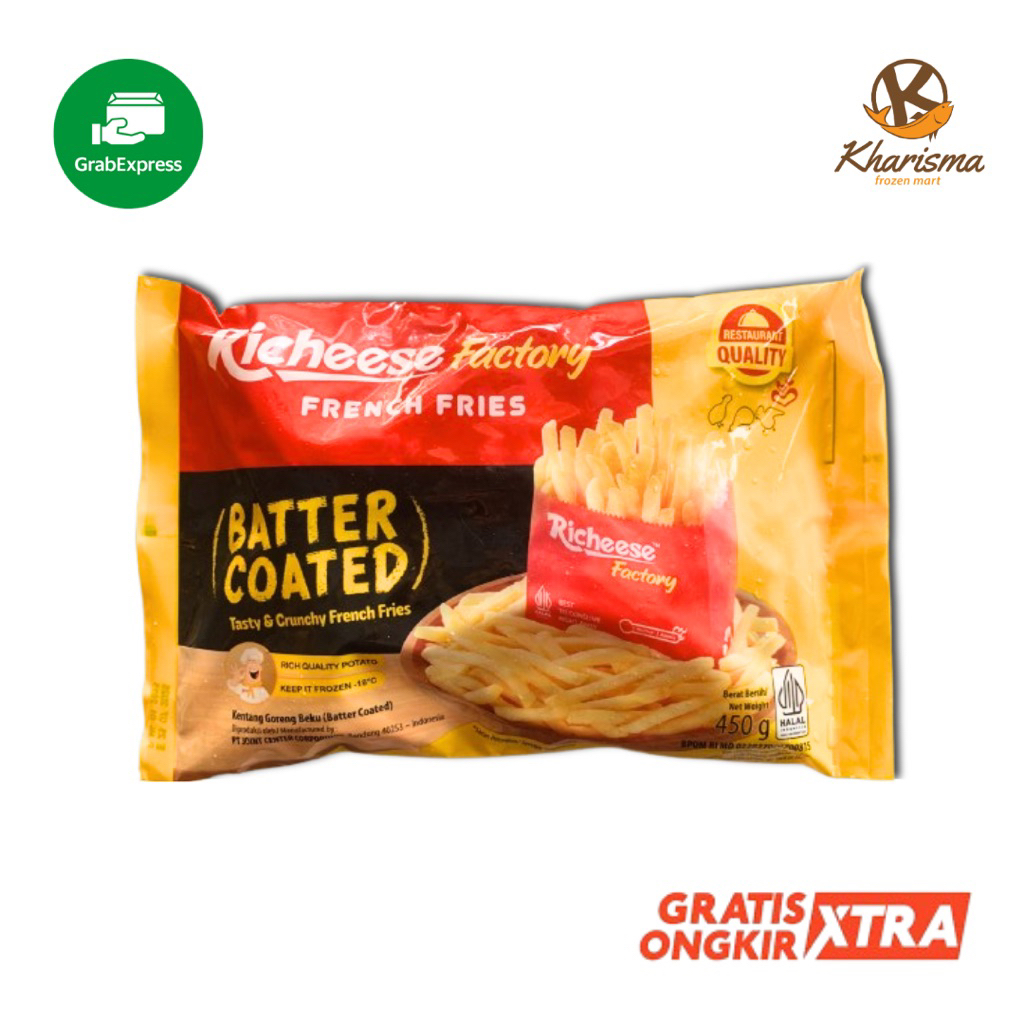 

Richeese Kentang Batter Coated 450g Kharisma Frozen Food Padang