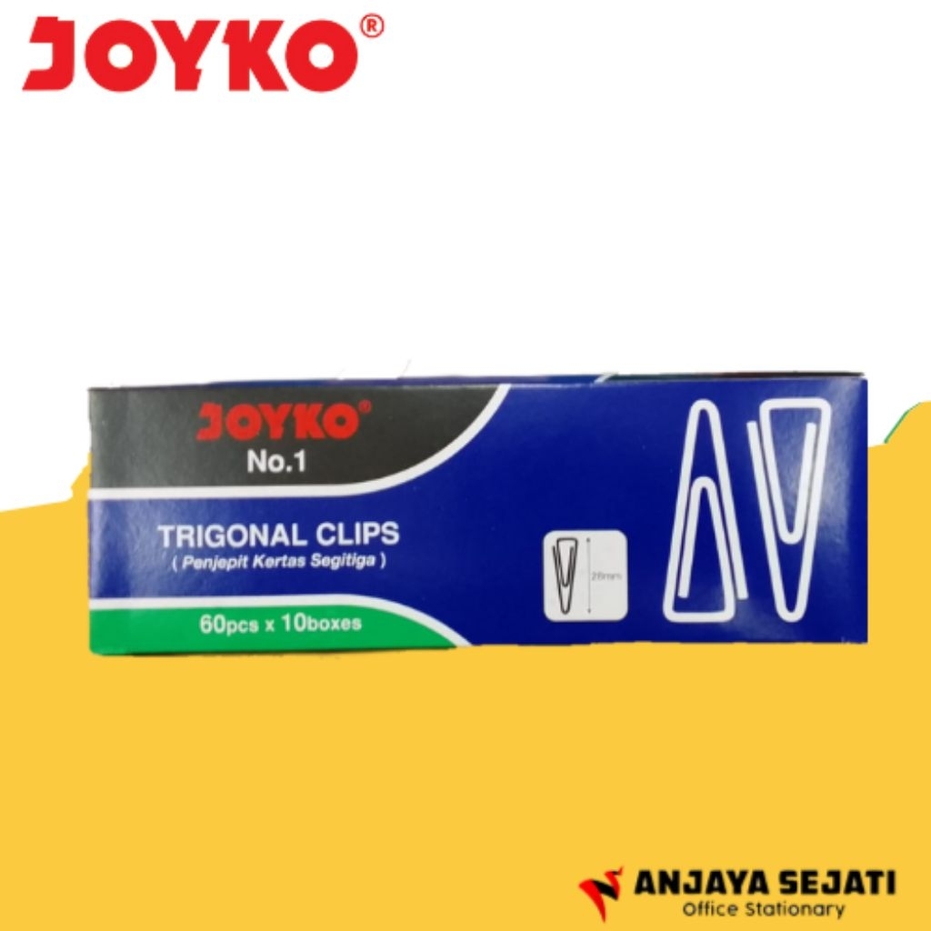 

Paper Clip Joyko No. 1 | Triagonal Clip | Penjepit Kertas | Per pak
