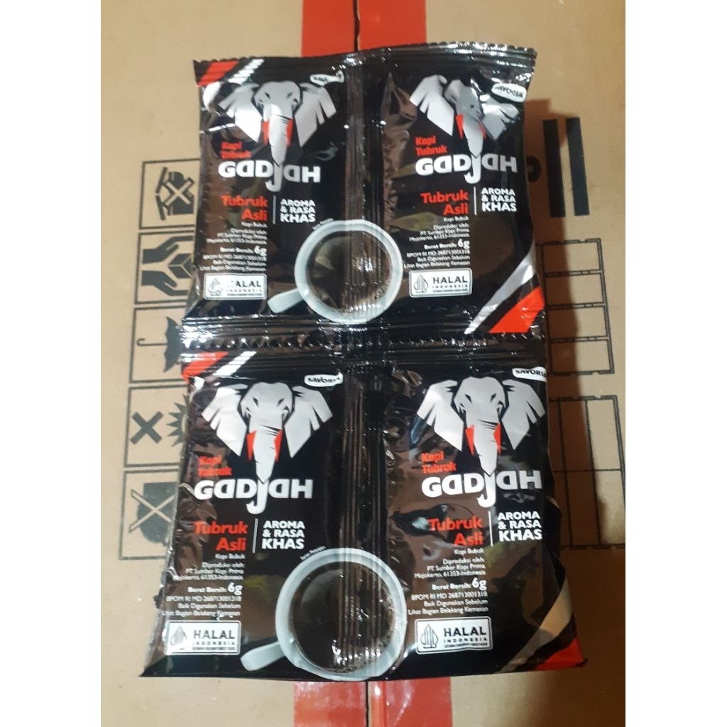 

KOPI TUBRUK GADJAH KEMASAN RENCENG ISI 20SACHET @ 6GR PER SACHET