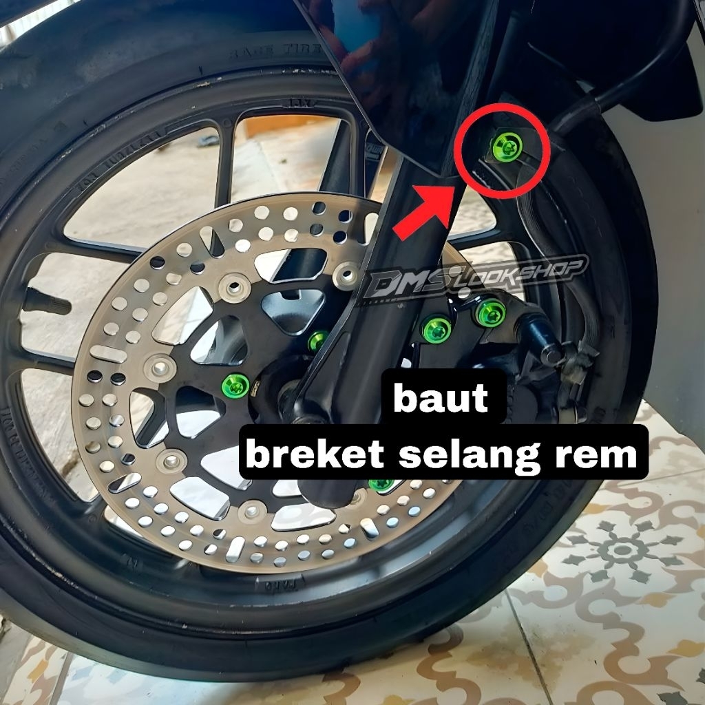 Baut Titanium Breket Selang Rem Depan beat scoopy vario stylo pcx adv genio