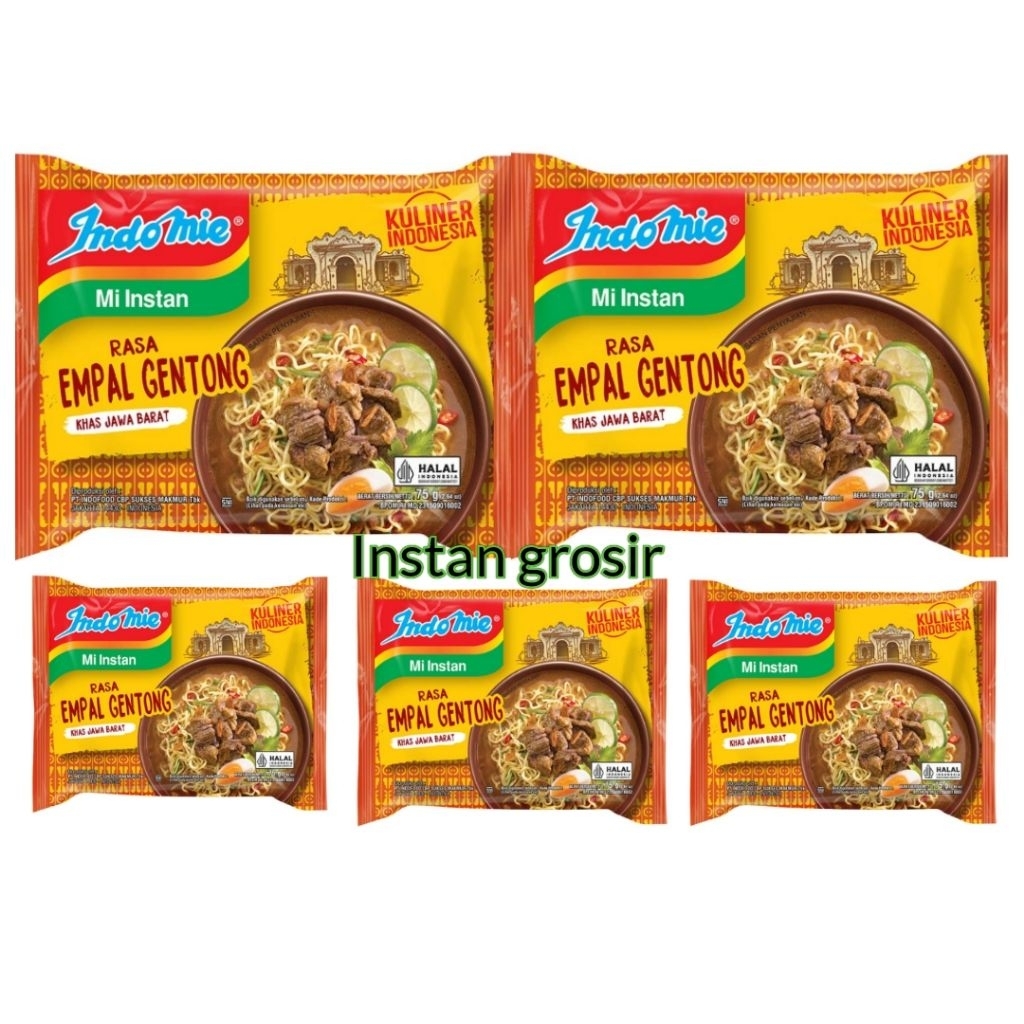 

Paket 5 Pcs - Indomie Mie Instan Kuah Empal Gentong isi 75 Gram