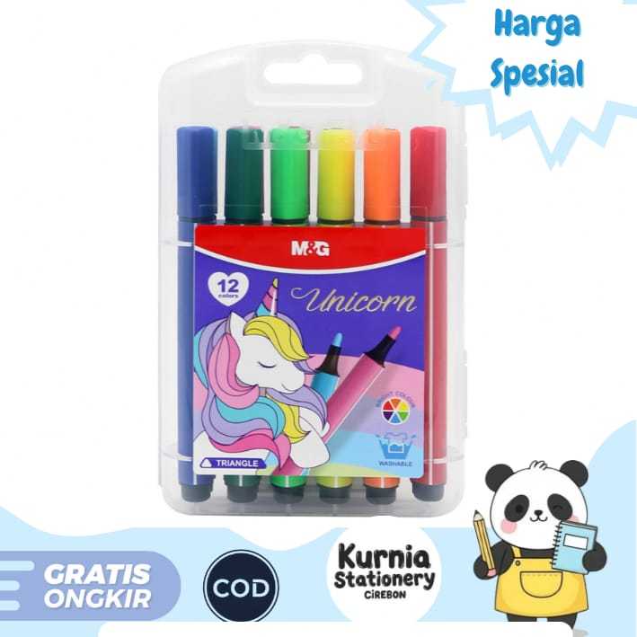 

M&G Water Color Pen Triangle Shape Unicorn ACP901JK 12 Warna