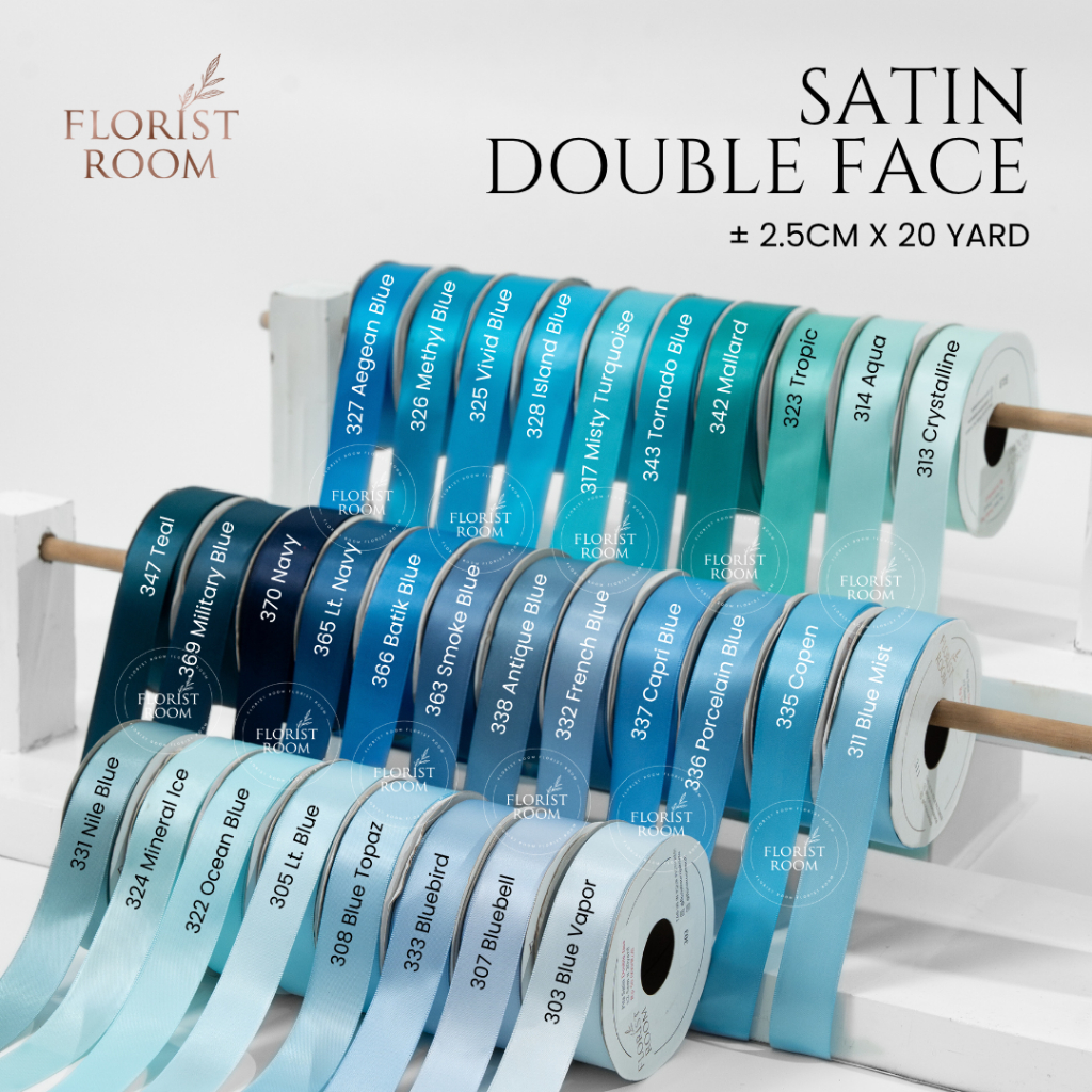 

Pita Satin Double Face ±2.5cm x 20 yard - Double Side Satin Ribbon - Premium Ribbon