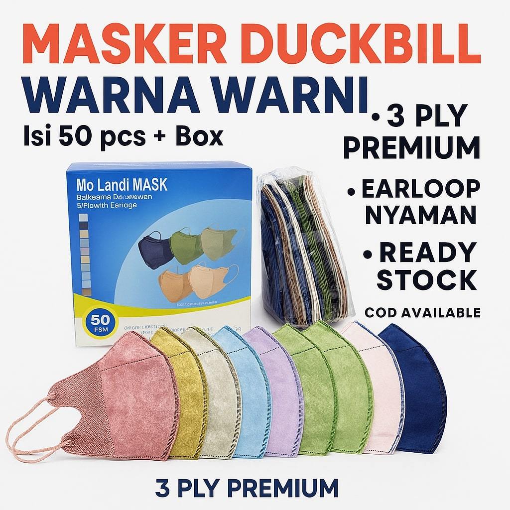 MASKER DUCKBILL WARNA ISI 50
