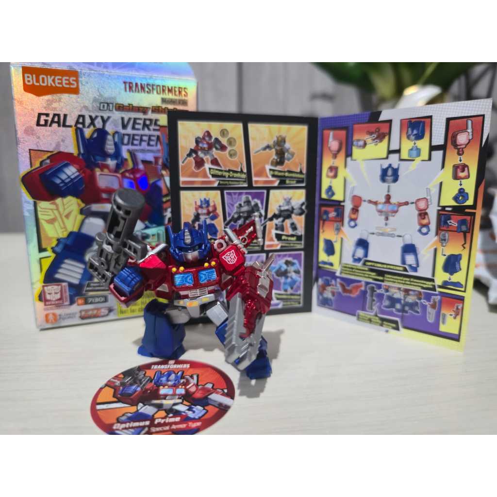 BLOKEES Figures Transformer Action Figures Mainan GVD01 Defender Version Super Secret Optimus Prime