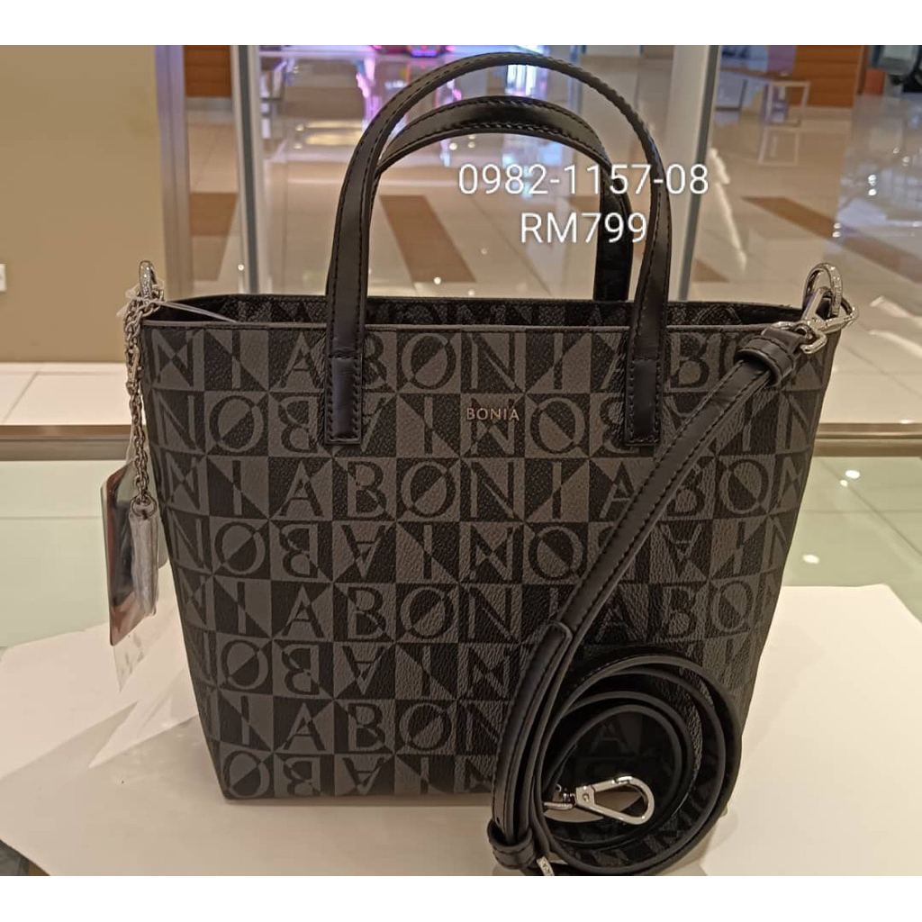 Tas Bonia Original Monogram hitam sale