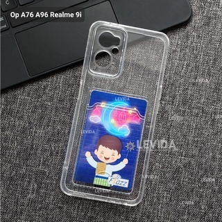 Case Slot Kartu / Card Case Bening Oppo A76 Oppo A96 Oppo A78 5G Oppo A58 5G Oppo A16k Oppo A16E Opp